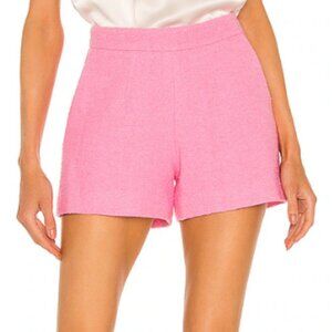 NWT L'AGENCE Ashton Boucle Tweed Short in Rose Bloom Pink Size 8
